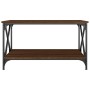Mesa de centro madera y hierro roble marrón 80x50x45 cm de vidaXL, Mesas de centro - Ref: Foro24-823321, Precio: 54,80 €