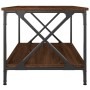 Mesa de centro madera y hierro roble marrón 80x50x45 cm de vidaXL, Mesas de centro - Ref: Foro24-823321, Precio: 54,80 €