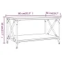 Mesa de centro madera y hierro roble marrón 80x50x45 cm de vidaXL, Mesas de centro - Ref: Foro24-823321, Precio: 53,95 €, Des...