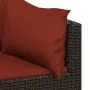 Garden furniture set 4 pieces with brown synthetic rattan cushions by vidaXL, Garden sets - Ref: Foro24-319824, Price: 263,45...