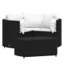Garden set with cushions 4 pieces black synthetic rattan by vidaXL, Garden sets - Ref: Foro24-319744, Price: 211,73 €, Discou...