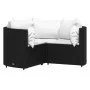 Garden set with cushions 4 pieces black synthetic rattan by vidaXL, Garden sets - Ref: Foro24-319744, Price: 211,73 €, Discou...