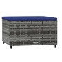 Gartenhocker mit grauem synthetischem Rattankissen von vidaXL, Hocker für den Außenbereich - Ref: Foro24-319852, Preis: 34,94...