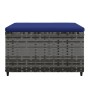 Garden footstool with gray synthetic rattan cushion by vidaXL, Outdoor ottomans - Ref: Foro24-319852, Price: 34,94 €, Discoun...