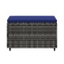 Garden footstool with gray synthetic rattan cushion by vidaXL, Outdoor ottomans - Ref: Foro24-319852, Price: 34,94 €, Discoun...