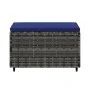 Garden footstool with gray synthetic rattan cushion by vidaXL, Outdoor ottomans - Ref: Foro24-319852, Price: 36,57 €, Discoun...