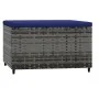 Gartenhocker mit grauem synthetischem Rattankissen von vidaXL, Hocker für den Außenbereich - Ref: Foro24-319852, Preis: 36,57...