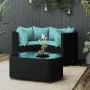 Gartenset mit Kissen 4-teilig aus schwarzem synthetischem Rattan von vidaXL, Gartensets - Ref: Foro24-319808, Preis: 309,92 €...