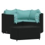 Garden set with cushions 4 pieces black synthetic rattan by vidaXL, Garden sets - Ref: Foro24-319808, Price: 313,12 €, Discou...