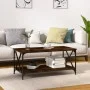 Smoked oak wood and iron coffee table 100x50x45 cm by vidaXL, Coffee table - Ref: Foro24-823309, Price: 54,34 €, Discount: %