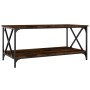 Mesa de centro madera y hierro roble ahumado 100x50x45 cm de vidaXL, Mesas de centro - Ref: Foro24-823309, Precio: 55,02 €, D...