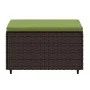 Garten-Fußhocker mit Kissen, 2 Stück, braunes synthetisches Rattan von vidaXL, Hocker für den Außenbereich - Ref: Foro24-3198...