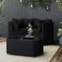 Garden set with cushions 4 pieces black synthetic rattan by vidaXL, Garden sets - Ref: Foro24-319792, Price: 265,34 €, Discou...