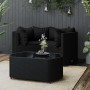 Juego de jardín con cojines 4 piezas ratán sintético negro de vidaXL, Conjuntos de jardín - Ref: Foro24-319792, Precio: 267,8...