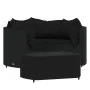 Garden set with cushions 4 pieces black synthetic rattan by vidaXL, Garden sets - Ref: Foro24-319792, Price: 265,34 €, Discou...