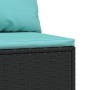 Central garden sofa with black synthetic rattan cushions by vidaXL, Outdoor sofas - Ref: Foro24-319801, Price: 62,58 €, Disco...