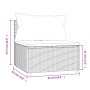 Central garden sofa with black synthetic rattan cushions by vidaXL, Outdoor sofas - Ref: Foro24-319801, Price: 62,58 €, Disco...
