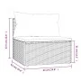 Zentrales Gartensofa mit schwarzen synthetischen Rattankissen von vidaXL, Outdoor-Sofas - Ref: Foro24-319801, Preis: 61,99 €,...