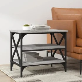 Sonoma gray plywood side table 55x38x45 cm by vidaXL, Coffee table - Ref: Foro24-823335, Price: 40,83 €, Discount: %