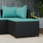 Garden footstool with black synthetic rattan cushion by vidaXL, Outdoor ottomans - Ref: Foro24-319804, Price: 34,70 €, Discou...