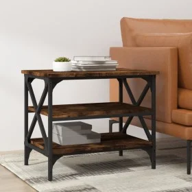 Mesa auxiliar madera contrachapada roble ahumado 55x38x45 cm de vidaXL, Mesas de centro - Ref: Foro24-823334, Precio: 43,61 €...