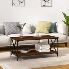 Couchtisch aus braunem Eichenholz und Eisen, 100 x 50 x 45 cm von vidaXL, Couchtisch - Ref: Foro24-823311, Preis: 51,41 €, Ra...