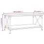 Couchtisch aus braunem Eichenholz und Eisen, 100 x 50 x 45 cm von vidaXL, Couchtisch - Ref: Foro24-823311, Preis: 51,41 €, Ra...