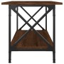 Mesa de centro madera y hierro roble marrón 80x45x45 cm