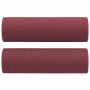 Juego de sofás con cojines 3 piezas tela rojo tinto