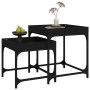 Beistelltische 2 Stück schwarzes Sperrholz von vidaXL, Couchtisch - Ref: Foro24-823282, Preis: 39,65 €, Rabatt: %
