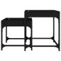 Side tables 2 pcs black plywood by vidaXL, Coffee table - Ref: Foro24-823282, Price: 39,35 €, Discount: %