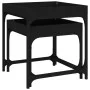 Mesitas auxiliares 2 uds madera contrachapada negra de vidaXL, Mesas de centro - Ref: Foro24-823282, Precio: 39,26 €, Descuen...