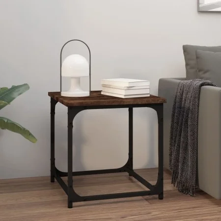 Mesa auxiliar madera contrachapada roble ahumado 40x40x40 cm de vidaXL, Mesas de centro - Ref: Foro24-823289, Precio: 24,36 €...