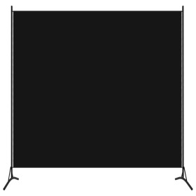 Biombo divisor de 1 panel negro 175x180 cm