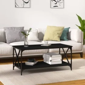 Couchtisch aus Sperrholz und schwarzem Eisen, 100 x 50 x 45 cm von vidaXL, Couchtisch - Ref: Foro24-823307, Preis: 51,68 €, R...