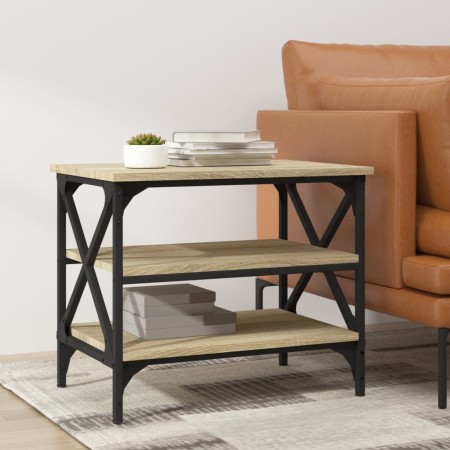 Side table made of Sonoma oak plywood, measuring 55x38x45 cm. by vidaXL, Coffee table - Ref: Foro24-823333, Price: 44,24 €, D...