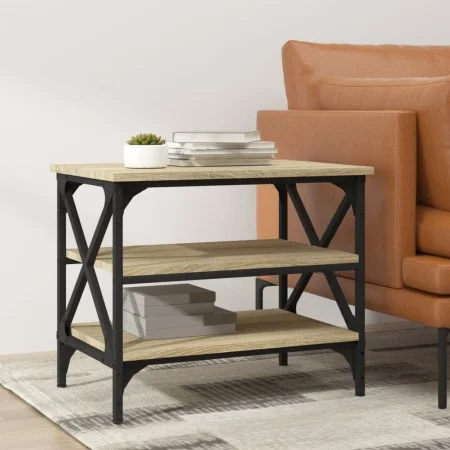 Side table made of Sonoma oak plywood, measuring 55x38x45 cm. by vidaXL, Coffee table - Ref: Foro24-823333, Price: 43,51 €, D...