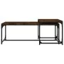 Coffee tables 2 units smoked oak plywood by vidaXL, Coffee table - Ref: Foro24-823339, Price: 48,35 €, Discount: %