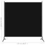 Divider screen with 1 black panel 175x180 cm by vidaXL, Room dividers - Ref: Foro24-320738, Price: 22,63 €, Discount: %