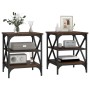 Side tables 2 pcs oak brown wood 40x42x50 cm by vidaXL, Side tables - Ref: Foro24-825781, Price: 49,21 €, Discount: %