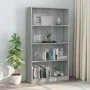 Estantería de 4 niveles contrachapada gris Sonoma 80x24x142cm de vidaXL, Librerías y estanterías - Ref: Foro24-815391, Precio...