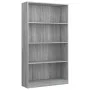 Sonoma gray plywood 4-tier shelving unit 80x24x142cm by vidaXL, Bookcases and shelves - Ref: Foro24-815391, Price: 64,69 €, D...