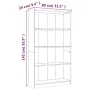 Estantería de 4 niveles contrachapada gris Sonoma 80x24x142cm de vidaXL, Librerías y estanterías - Ref: Foro24-815391, Precio...