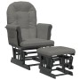 Stillstuhl mit Hocker aus dunkelgrauem Stoff von vidaXL, Schaukelstühle - Ref: Foro24-351667, Preis: 258,77 €, Rabatt: %