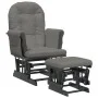 Stillstuhl mit Hocker aus dunkelgrauem Stoff von vidaXL, Schaukelstühle - Ref: Foro24-351667, Preis: 254,04 €, Rabatt: %