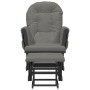 Stillstuhl mit Hocker aus dunkelgrauem Stoff von vidaXL, Schaukelstühle - Ref: Foro24-351667, Preis: 258,77 €, Rabatt: %