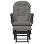 Stillstuhl mit Hocker aus dunkelgrauem Stoff von vidaXL, Schaukelstühle - Ref: Foro24-351667, Preis: 254,04 €, Rabatt: %