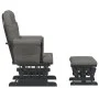 Stillstuhl mit Hocker aus dunkelgrauem Stoff von vidaXL, Schaukelstühle - Ref: Foro24-351667, Preis: 254,04 €, Rabatt: %