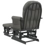 Stillstuhl mit Hocker aus dunkelgrauem Stoff von vidaXL, Schaukelstühle - Ref: Foro24-351667, Preis: 258,77 €, Rabatt: %