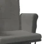 Stillstuhl mit Hocker aus dunkelgrauem Stoff von vidaXL, Schaukelstühle - Ref: Foro24-351667, Preis: 254,04 €, Rabatt: %